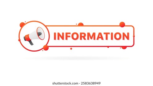 Information message icon. Megaphone icon. style. Vector icon.