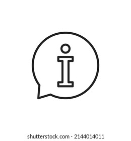 Information messages thin line icon. Linear symbol. Vector illustration.