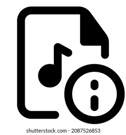 Information of the music meta-data isolated on a white background