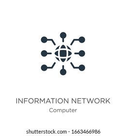 Information network icon vector. Trendy flat information network icon from computer collection isolated on white background. Vector illustration can be used for web and mobile graphic design, logo, 