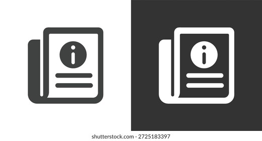 Icono de Noticias de información. Icono de la serie de glifos sólidos