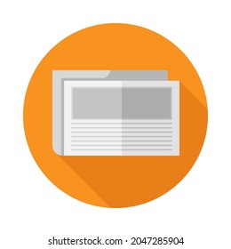 Diseño plano de icono de periódico