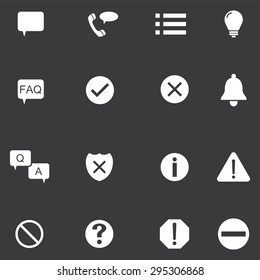 Information and notification icons