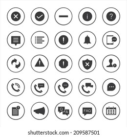 Information and notification line icons