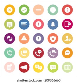 Information and notification line icons