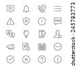 warning sign line icons