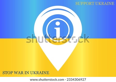 Information on pin vector icon.