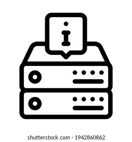 information on server for machine learning line icon vector. information on server for machine learning sign. isolated contour symbol black illustration