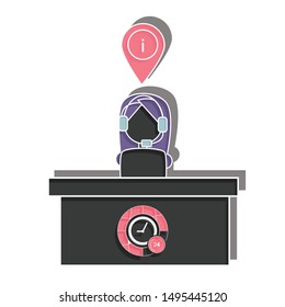 Information on white background. Flat vector illustration for web page.