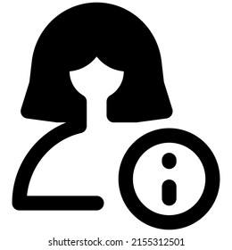 information of an online user i button placement