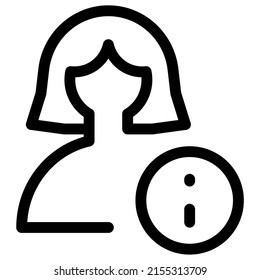 information of an online user i button placement