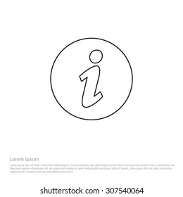 information Outline Icon, Vector Illustration, Flat pictogram icon