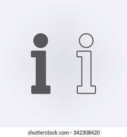 Information outline sign icon . Vector illustration