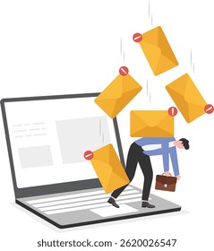 Sobrecarga de informações, ilustração de negócios, conceito de negócios