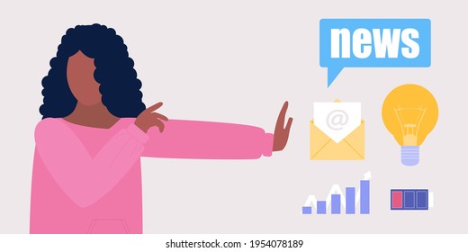 Information overload concept. Professional burnout and stress concept. Vector illustration in a flat style