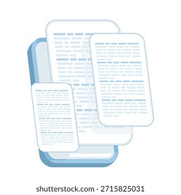 Information overload concept with smartphone full of messages. Illustration for multitasking stress, burnout, missed deadlines, and digital communication overwhelm.