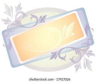 The information panel surrounded with a vegetative ornament