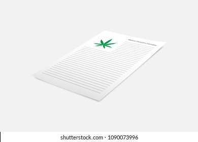 Information paper for marijuana research. Vector illustrations