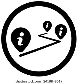 Information Pathway icon. Path to knowledge. Experience leads to wisdom.