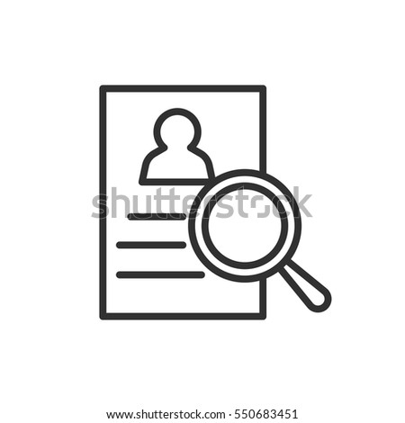 information of the person and magnifier. Reading the summary. The study of the characteristics of the employee.