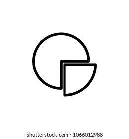 information pie icon. Element of simple icon for websites, web design, mobile app, info graphics. Thick line icon for website design and development, app development on white background