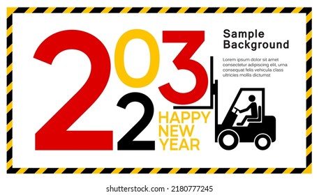 Information plate, Caution 2023. Banner concept, happy new year 