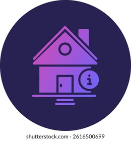 Information Point Glyph Circle Gradient Icon