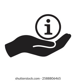 Information point icon. Customer service. Vector icon isolated on white background