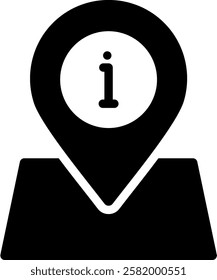 Information Point Icon Glyph Vector Illustration