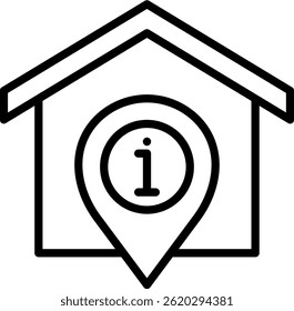 Information Point Icon Line Vector Illustration
