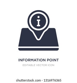 information point icon on white background. Simple element illustration from Maps and location concept. information point icon symbol design.