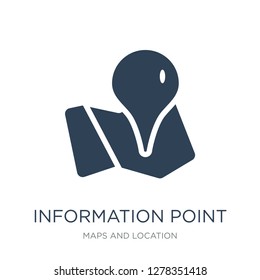 information point icon vector on white background, information point trendy filled icons from Maps and location collection, information point vector illustration