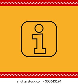 Information point sign icon