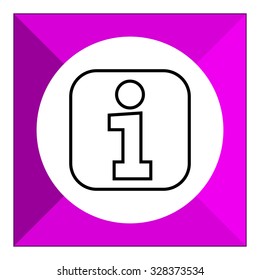 Information point sign icon