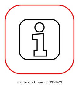 Information point sign icon