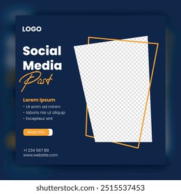 Postagem de informações, design de mídia social, editável