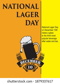 Afiche informativo del evento de diciembre - Día de la cerveza Lager