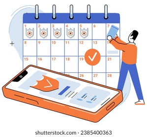 Information privacy. Vector illustration. Datprotection policies are foundation safeguarding confidential information Personal information should be securely stored and protected Documents containing