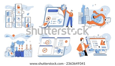 Information privacy. Vector illustration. Safeguarding access to sensitive information is crucial for maintaining privacy Cyber security systems defend networks and systems from unauthorized access