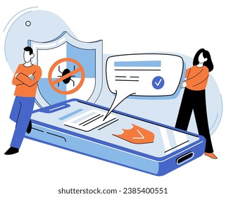 Information privacy. Vector illustration. Saving personal information securely is essential for maintaining privacy Confidentiality is cornerstone information security Safeguarding personal data