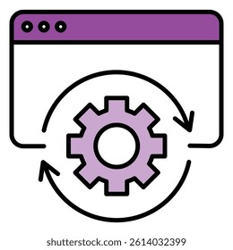 Information Processing and Technology System vector Icon design