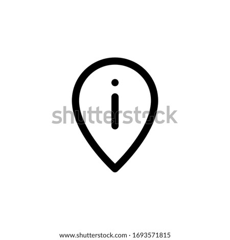 Information Public Sign Outline Icon Vector Illustration
