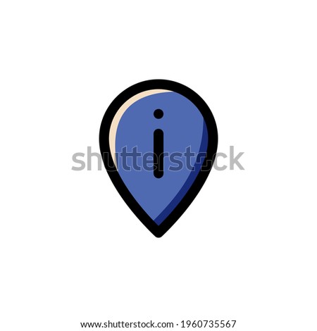 Information Public Sign Outline Icon Vector Illustration
