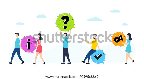 Information Question Answer Illustration Online Faq Stock Vector ...