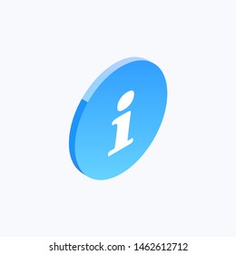 Information Question Isometric Color Icon