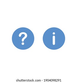 información y signo de interrogación vector de diseño de icono en la ilustración de fondo blanco 