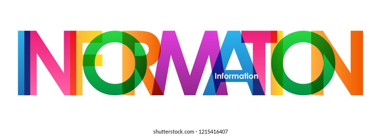 INFORMATION rainbow letters banner