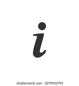 Informationsbezogene Vektorsymbol. Sprachsymbol für Webdesign, Logo, App, i. Einzeln auf weißem Hintergrund. Info einfaches Schild. Info-Punkt-Symbol. Hilf-Logo.