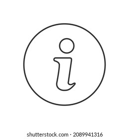 Information related vector line icon. Speech symbol for web site design, logo, app, ui. Isolated on white background. info simple sign. Info point icon. Help Logo.