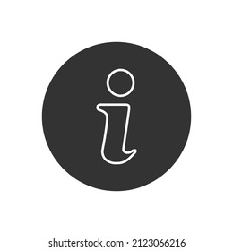 Information related vector line icon. Speech symbol for web site design, logo, app, ui. Isolated on white background. info simple sign. Info point icon. Help Logo.
